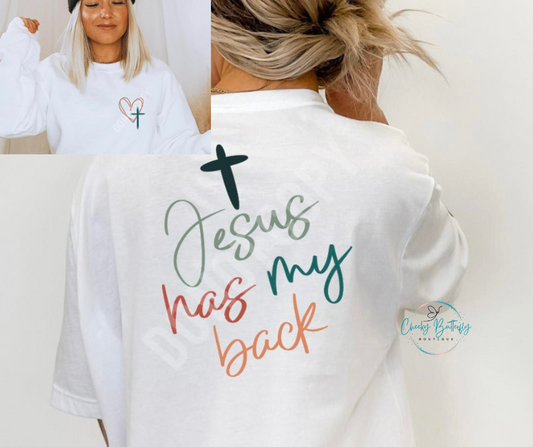 Jesus Has My Back Graphic Tee