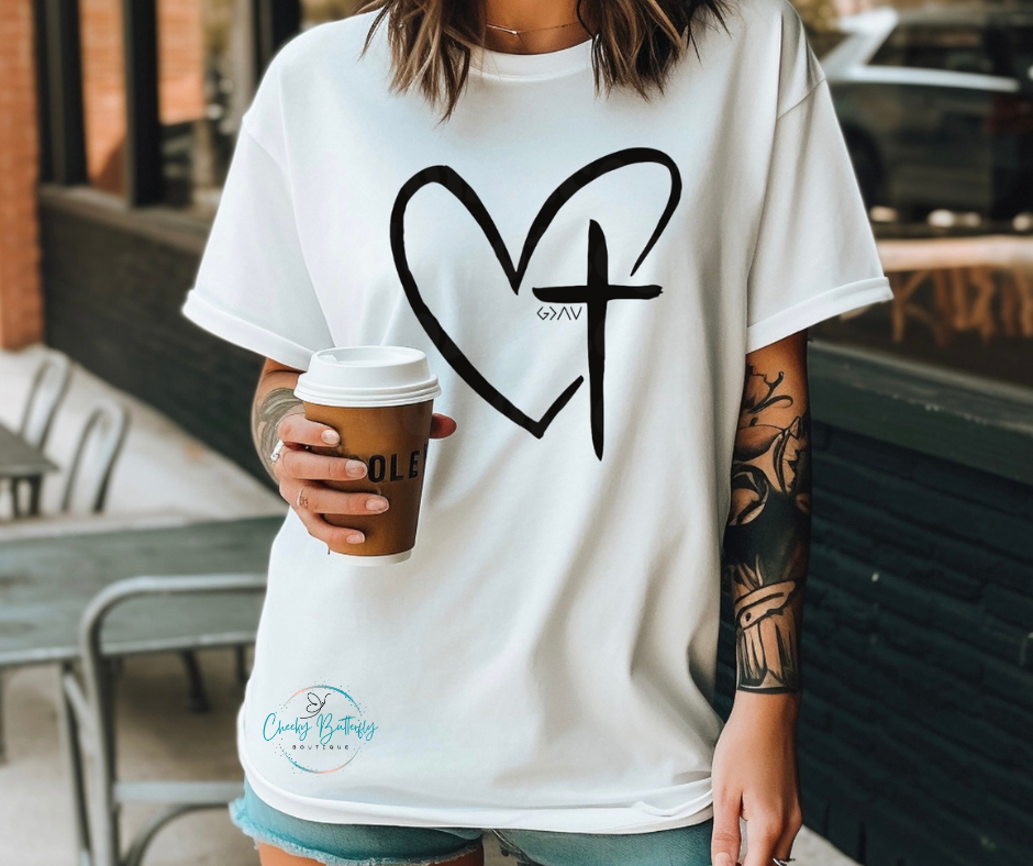 Faith hear cross - Christian Faith Graphic Top