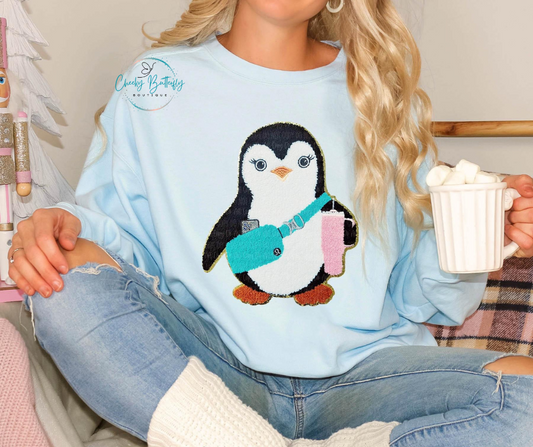 Chenille Penguin Sweatshirt
