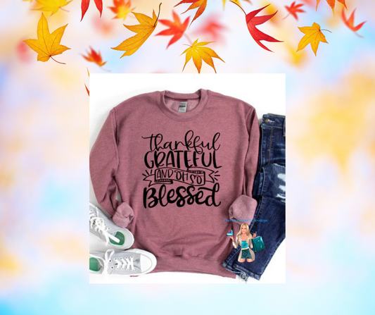 Thankful Grateful Blessed | Graphic Tee