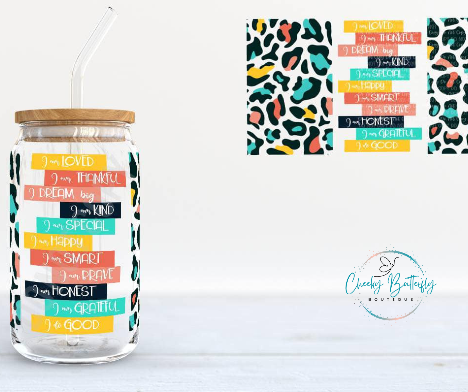 I Am Statements | Glass Tumbler