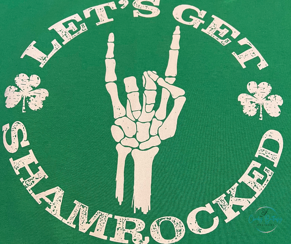 Let's get shamrocked graphic top St. Patricks Day