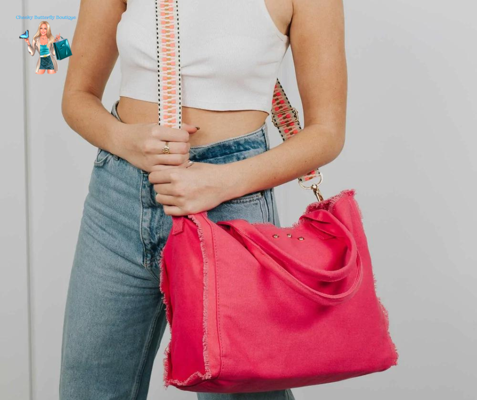 Luna Fringe Canvas Crossbody Tote Bag