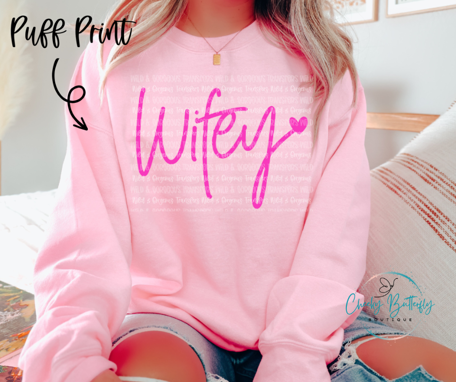 Wifey | Puffy Print Graphic Tee