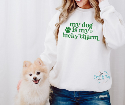 My Dog Is My Lucky Charm Graphic Top