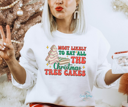 Most Likely To Eat All The Christmas Cakes Graphic Tee