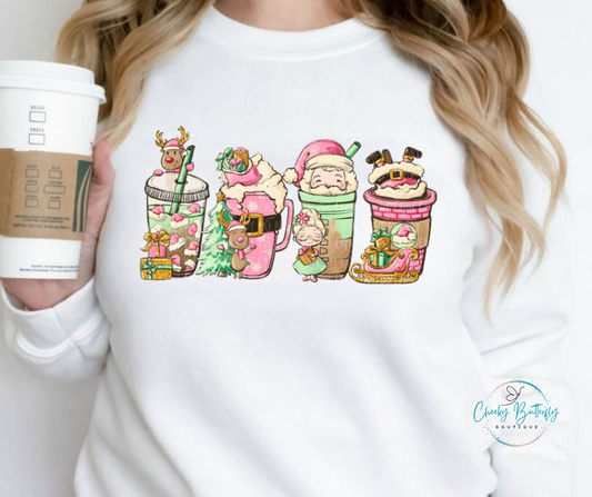 Santa Latte Graphic Top
