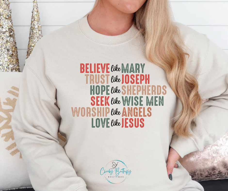 Believe Trust Hope Faith Graphic Top