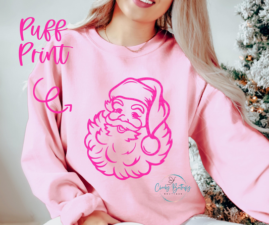 Santa Puff Graphic Top