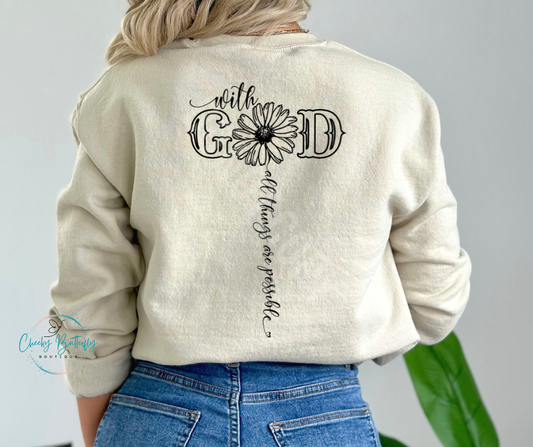 with God all things are possible - Christian Faith graphic top