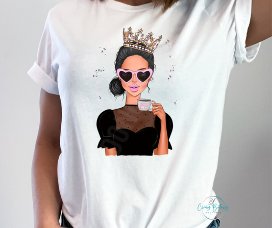 Boss Babe dark hair graphic top