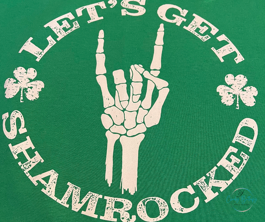 Let's get shamrocked graphic top St. Patricks Day