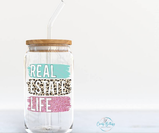 Real Estate Life Glass Tumbler